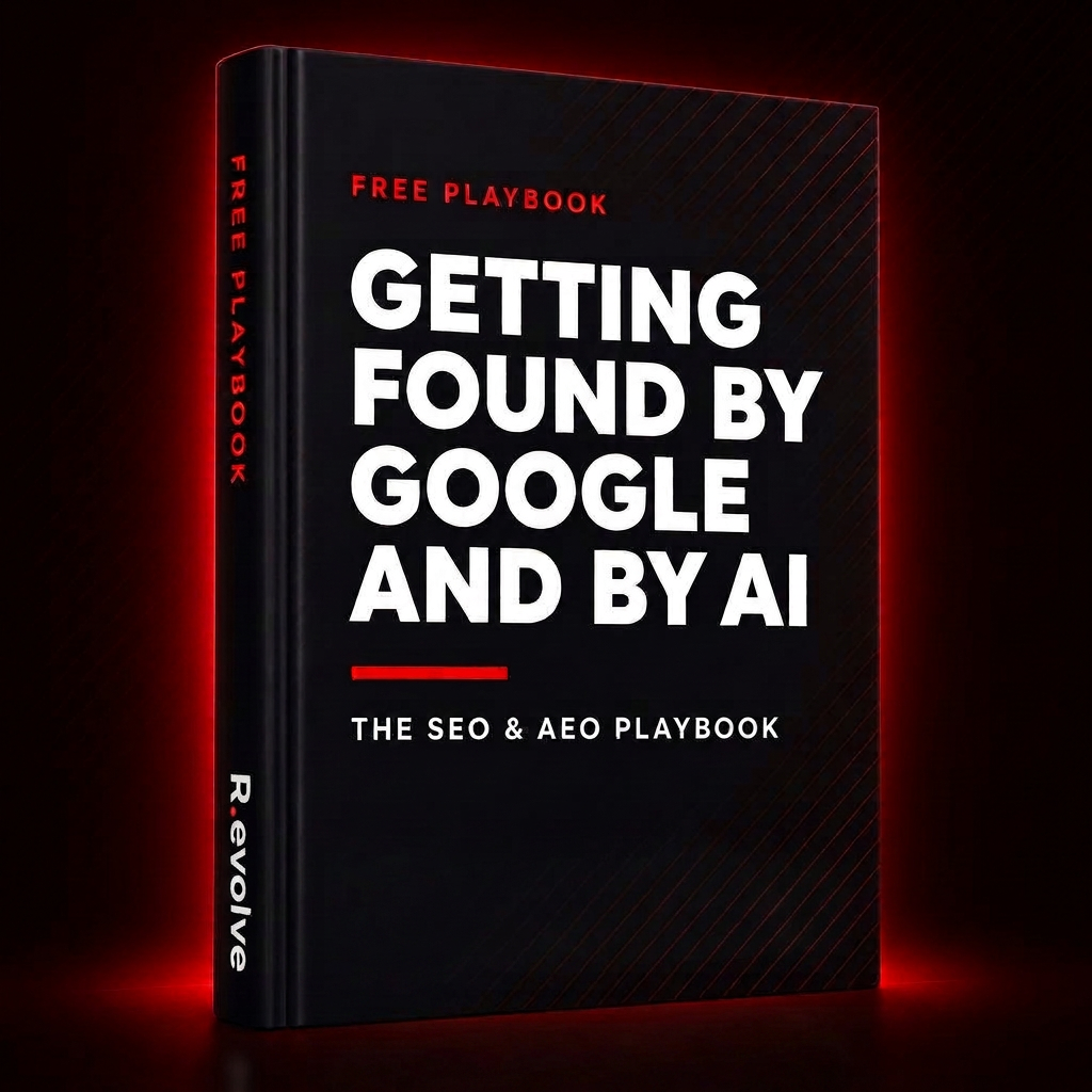 Cover of the free Revolve guide: Mastering Modern Search: The SEO Playbook
